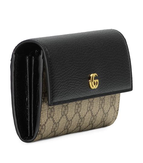 portafoglio continental marmont gucci|GUCCI GG Marmont quilted leather wallet .